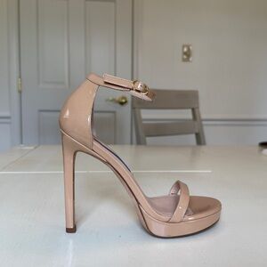 Stuart Weitzman Women’s Nudist Disco Heel in Nude Size 5.5